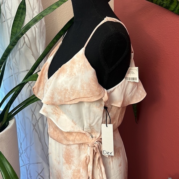 NEW Dex Blush Tie Dye Wrap Maxi Dress - Picture 5 of 10